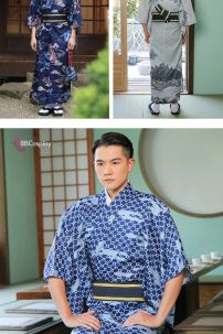 Đai Lưng Kimono Nam Đen Sọc Đỏ - Kakuobi