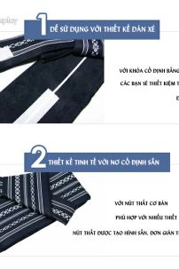 Đai Lưng Kimono Nam Màu Đen Vân Trắng - Kakuobi