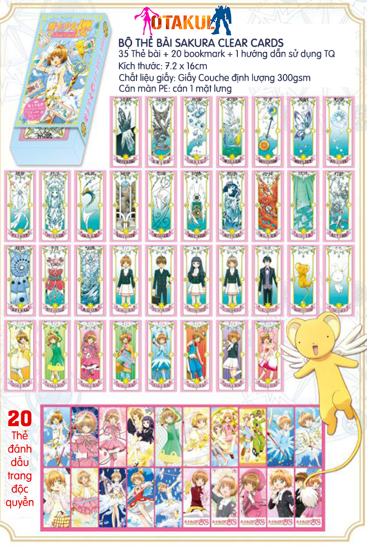 Bộ Bài Sakura Clear Cards Mới 45 Lá