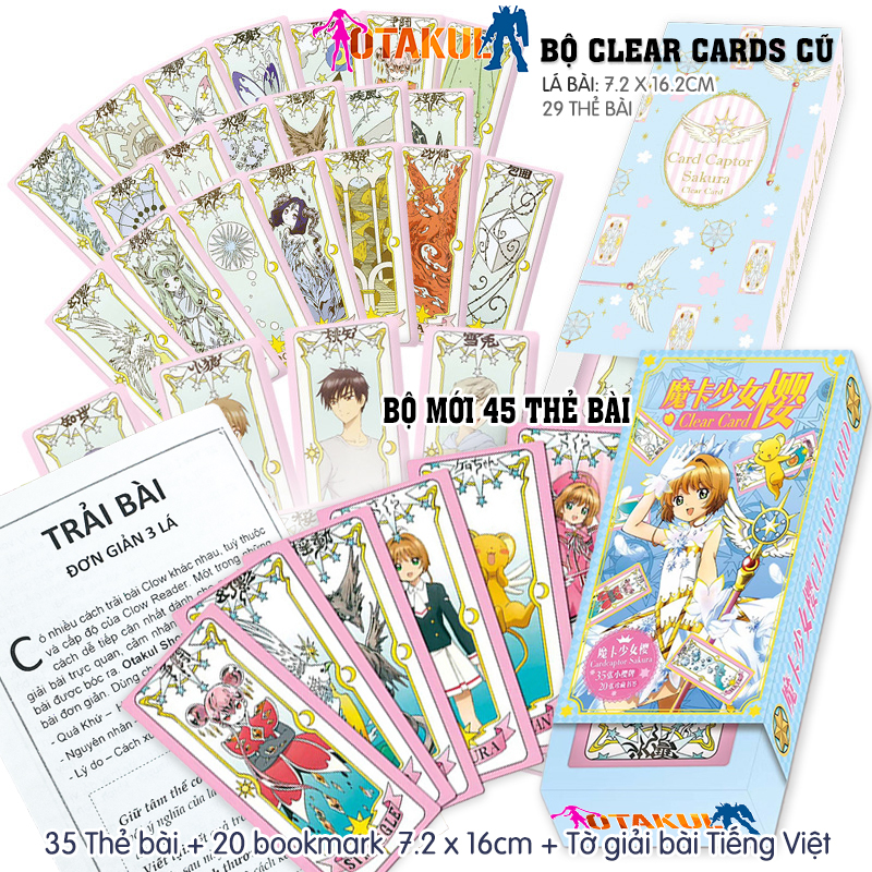 Bộ Bài Sakura Clear Cards Mới 45 Lá