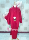 Trang Phục Nam Nhật Bản Yukata Đỏ Kèm Khoác Haori Thêu Gia Huy Hoa Mai - HÀNG SHOP MAY