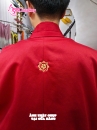 Trang Phục Nam Nhật Bản Yukata Đỏ Kèm Khoác Haori Thêu Gia Huy Hoa Mai - HÀNG SHOP MAY