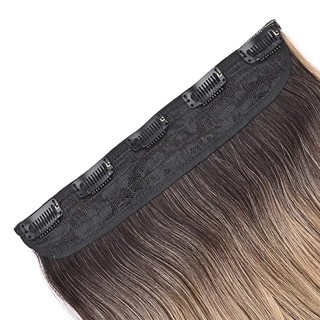 Tóc Giả Nửa Đầu Ombre Khói Vàng - Đón Đầu Xu Hướng