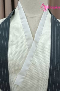 Kimono Nam Phong Cách Samurai - Áo Kem Váy Sọc