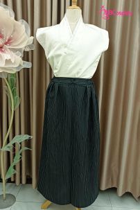 Kimono Nam Phong Cách Samurai - Áo Kem Váy Sọc