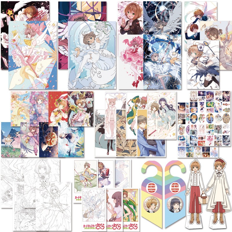 Bộ Album Ảnh Sakura - Poster Và Tranh Tô Màu Nước Sakura Captor Card