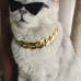 Vòng Cổ Dây Chuyền Vàng Cho Chó Mèo Bằng Nhựa Sang Chảnh