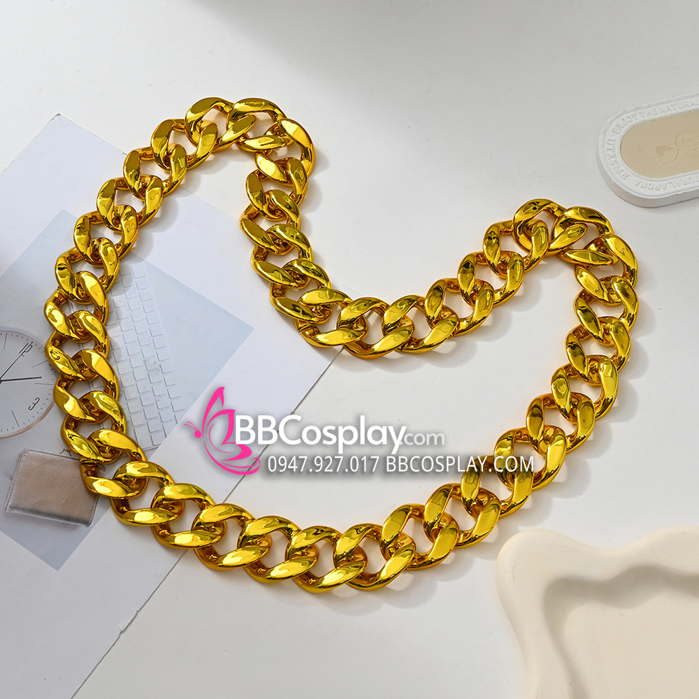 Vòng Cổ Dây Chuyền Vàng Cho Chó Mèo Bằng Nhựa Sang Chảnh