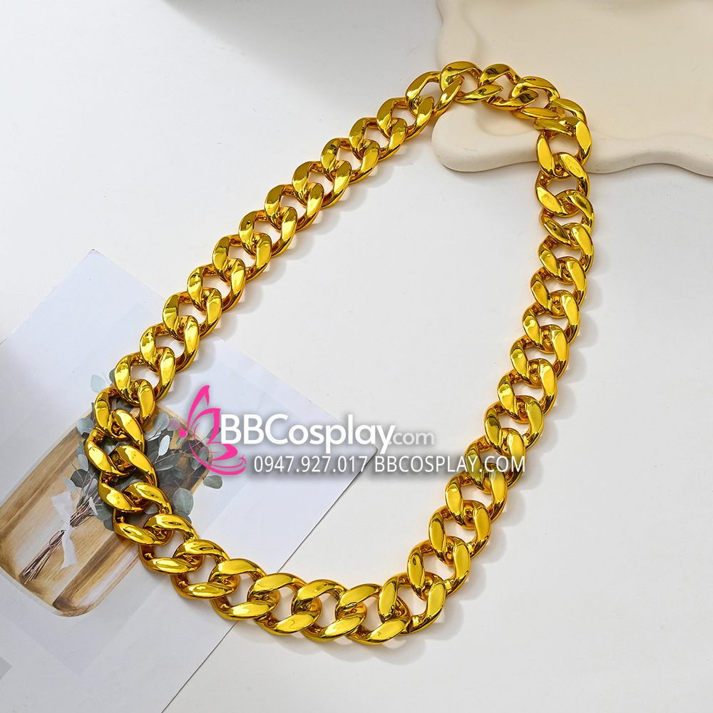 Vòng Cổ Dây Chuyền Vàng Cho Chó Mèo Bằng Nhựa Sang Chảnh