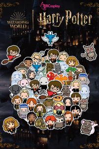 Hình Dán Harry Potter Dễ Thương - Set 10 Tấm Lộn Xộn
