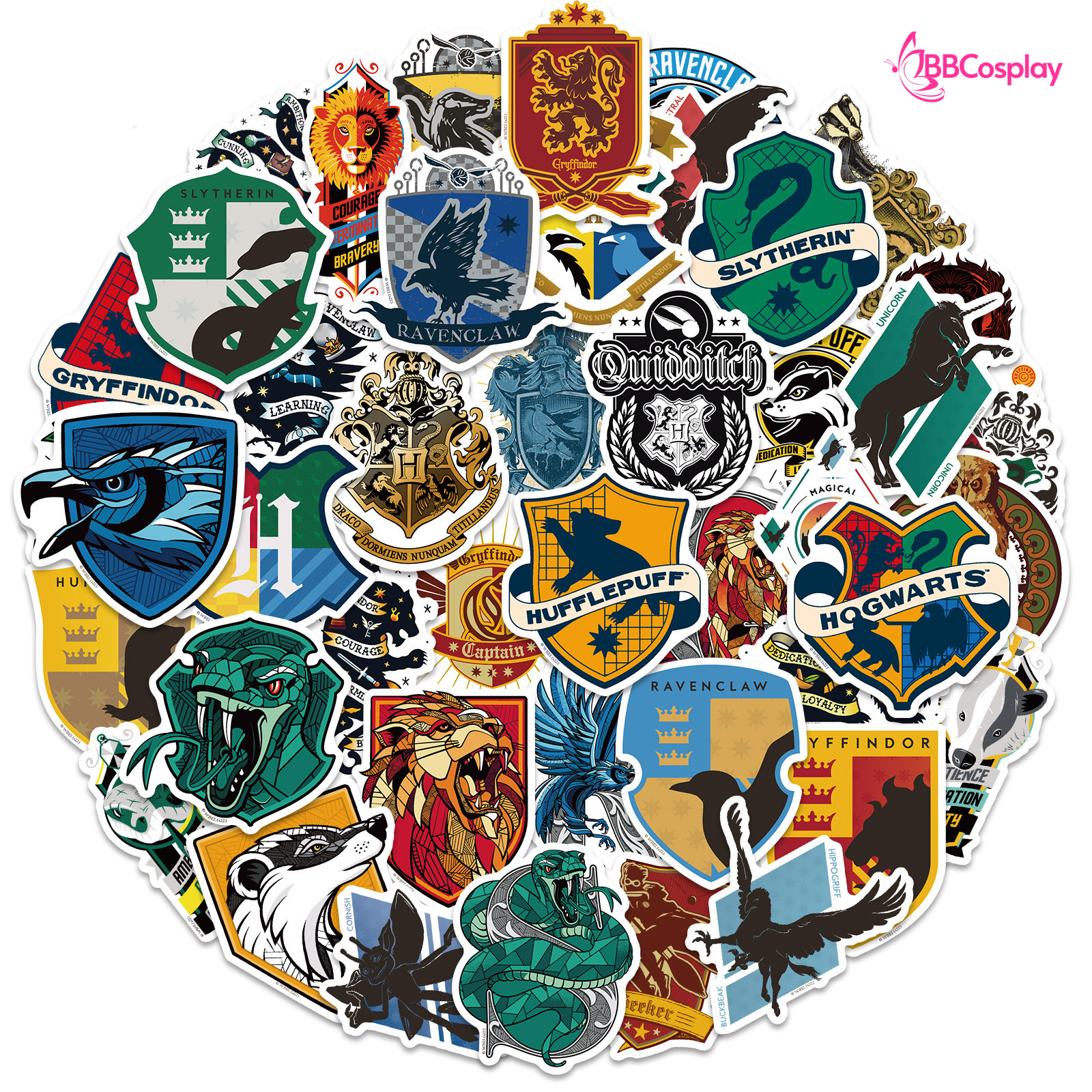 Hình Dán Harry Potter Dễ Thương - Set 10 Tấm Lộn Xộn