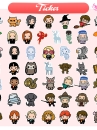 Hình Dán Harry Potter Dễ Thương - Set 10 Tấm Lộn Xộn