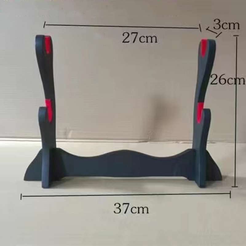 Giá Đỡ Kiếm Để Bàn Gỗ MDF Lót Nhung Đỏ 1 Tầng