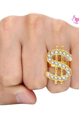 Phụ Kiện Dây Chuyền Vàng Mặt Dây Hình Đô La Và Nhẫn Mặt Đô La