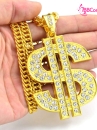 Phụ Kiện Dây Chuyền Vàng Mặt Dây Hình Đô La Và Nhẫn Mặt Đô La