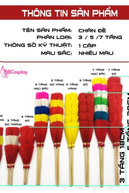 Chân Đế Chim Trĩ 3 TẦNG - ĐỎ