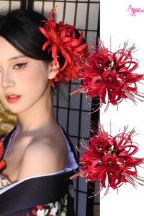 Kẹp Tóc Hoa Bỉ Ngạn Đỏ - Kẹp Tóc Chụp Ảnh