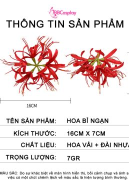 Kẹp Tóc Hoa Bỉ Ngạn Đỏ - Kẹp Tóc Chụp Ảnh