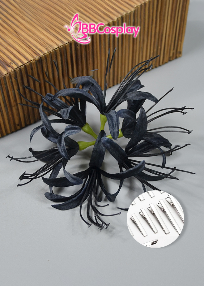 Kẹp Tóc Hoa Bỉ Ngạn Đỏ - Kẹp Tóc Chụp Ảnh