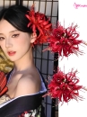 Kẹp Tóc Hoa Bỉ Ngạn Đỏ - Kẹp Tóc Chụp Ảnh