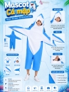 Trang Phục Mascot Con Cá Mập Tralalero Tralala Bằng Vải