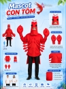 Trang Phục Mascot Con Tôm Hùm Hấp Hành
