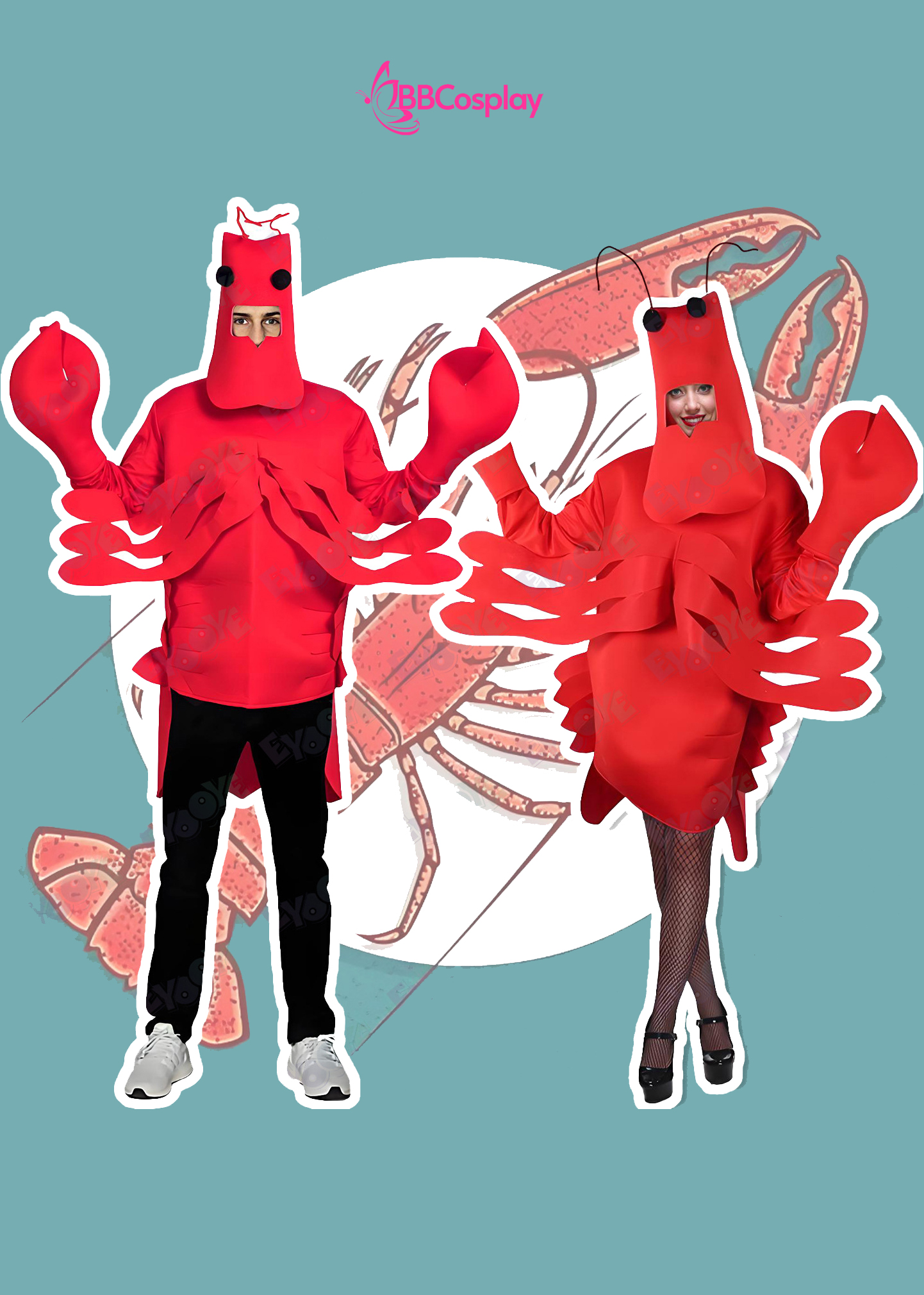 Trang Phục Mascot Con Tôm Hùm Hấp Hành