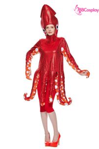 Đồ Mascot Con Mực Sốt Thái