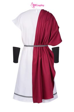 Đồ Thần Thoại Hy Lạp Thần Dionysus Áo Trắng Choàng Đỏ - Vải Kaki