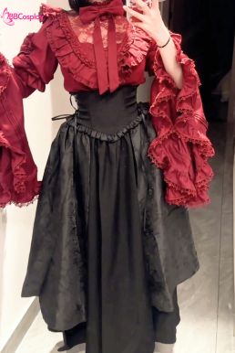 Trang Phục Nữ Tước Hoa Hồng Đen Steampunk