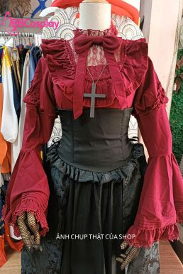 Trang Phục Nữ Tước Hoa Hồng Đen Steampunk
