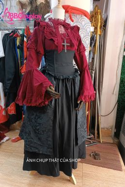 Trang Phục Nữ Tước Hoa Hồng Đen Steampunk