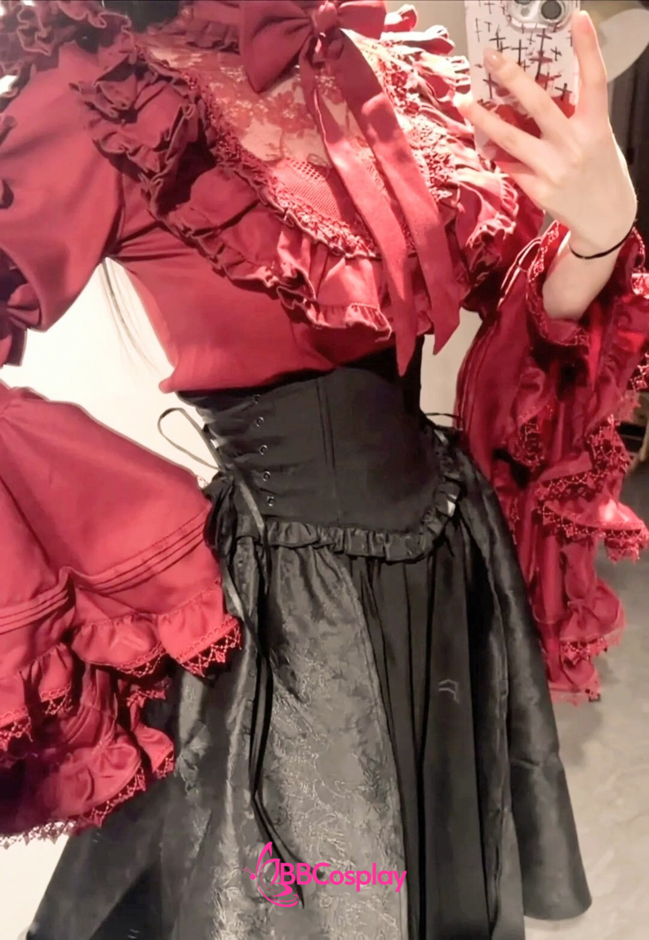 Trang Phục Nữ Tước Hoa Hồng Đen Steampunk
