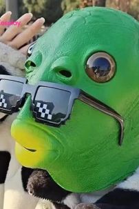 Mặt Nạ Cá Silicon - Mặt Nạ Cá Xanh