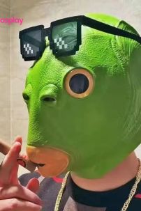 Mặt Nạ Cá Silicon - Mặt Nạ Cá Xanh