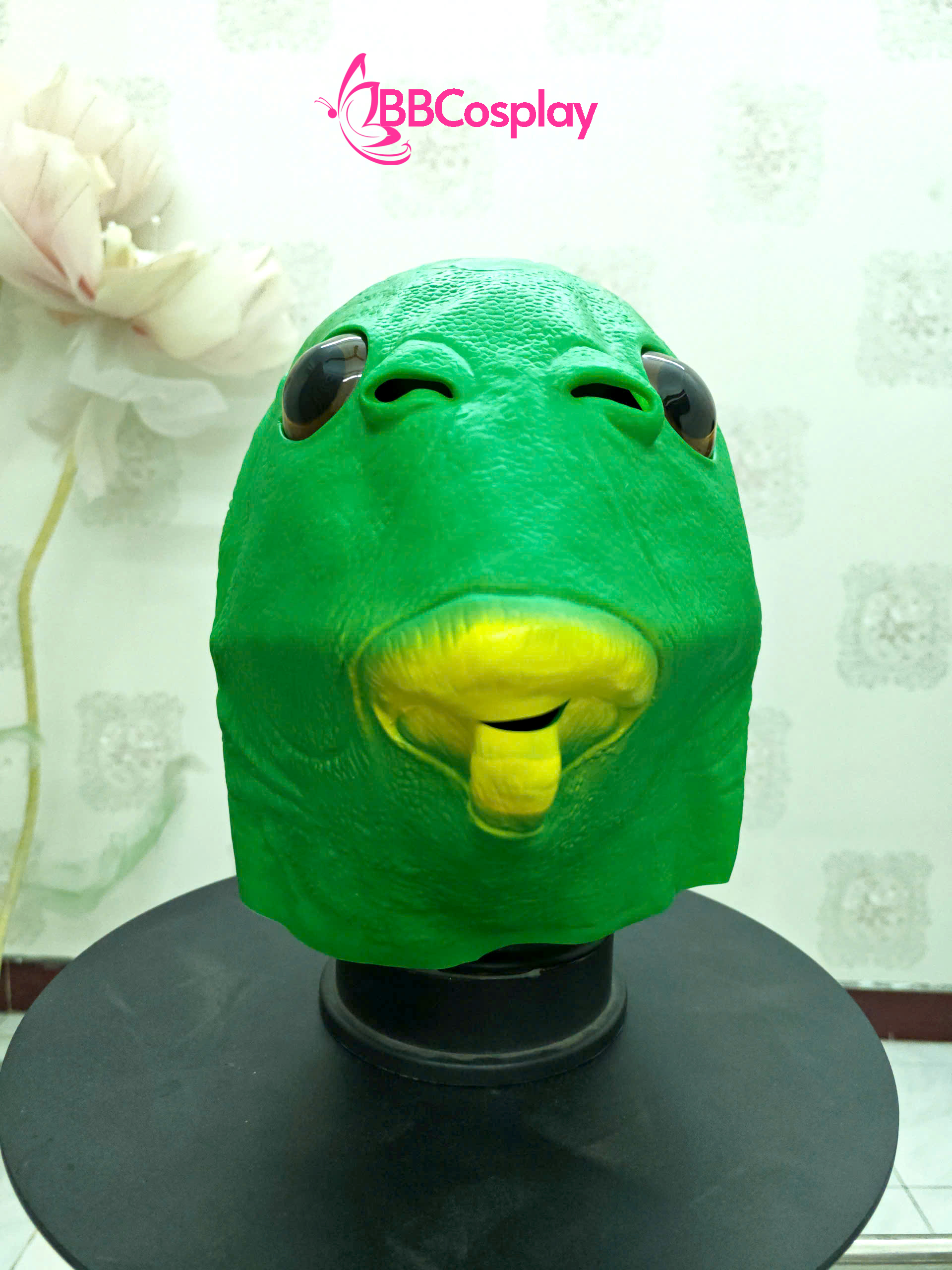 Mặt Nạ Cá Silicon - Mặt Nạ Cá Xanh Môi Vàng