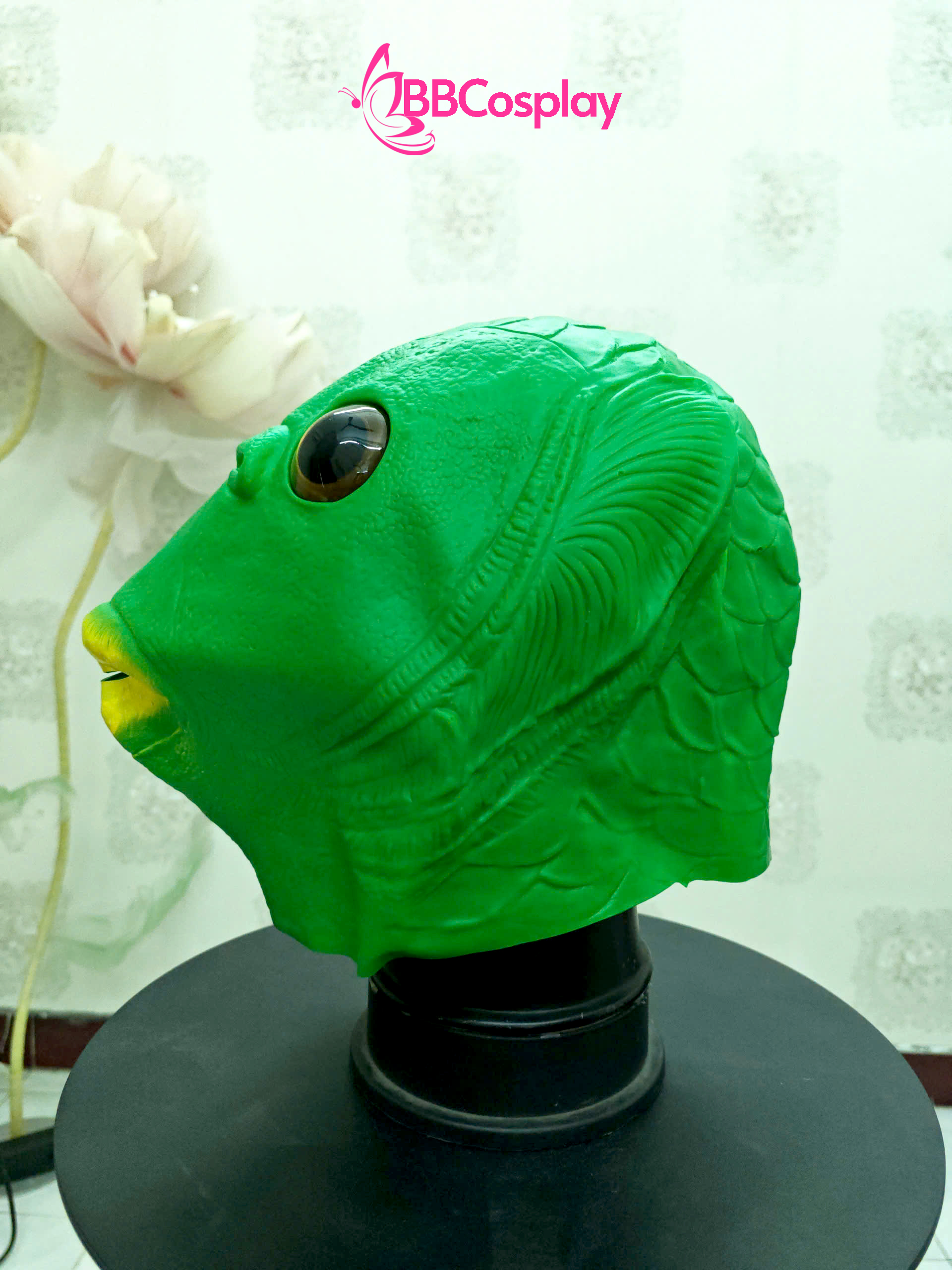 Mặt Nạ Cá Silicon - Mặt Nạ Cá Xanh Môi Vàng