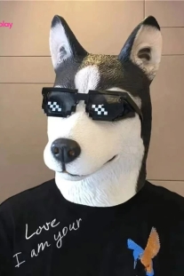 Mặt Nạ Con Chó Silicon - Mặt Nạ Husky