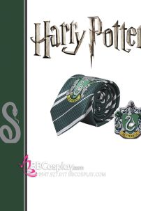 Cà Vạt Trường Phù Thuỷ Hogwarts -  Salazar Slytherin (Có Logo)