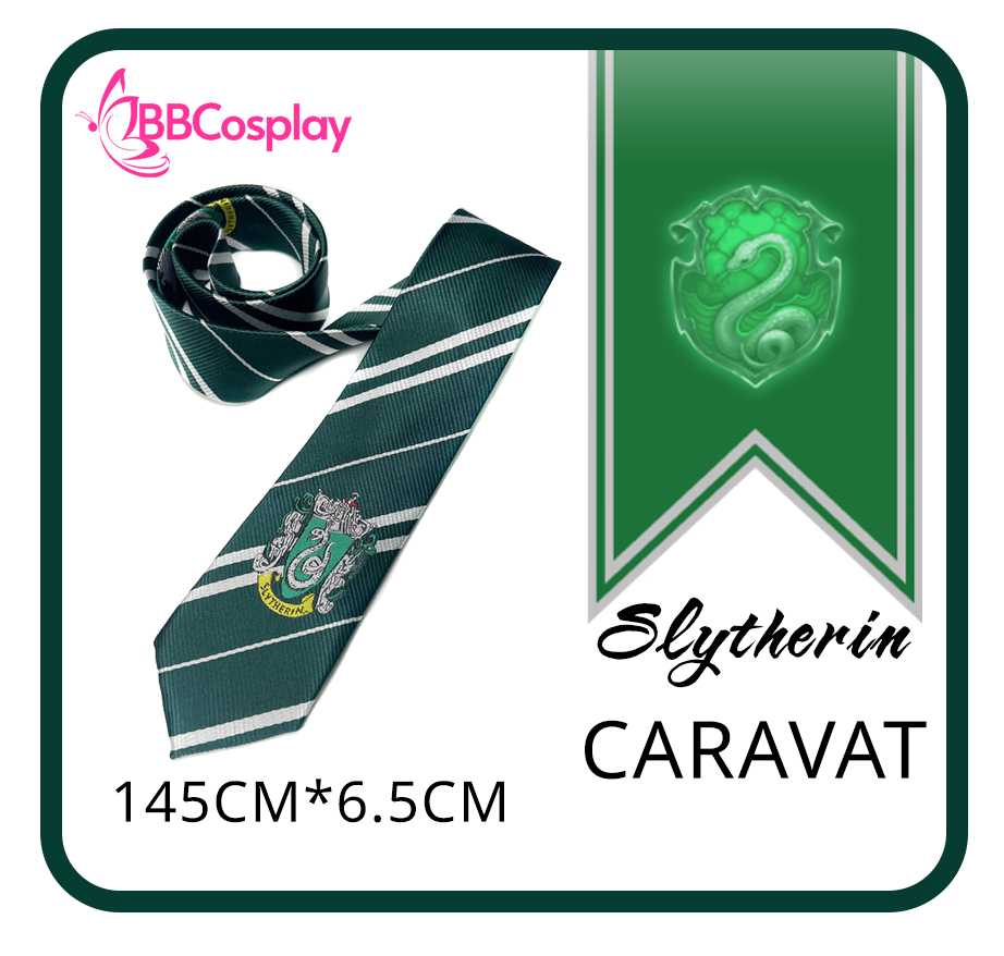Cà Vạt Trường Phù Thuỷ Hogwarts -  Salazar Slytherin (Không Logo)