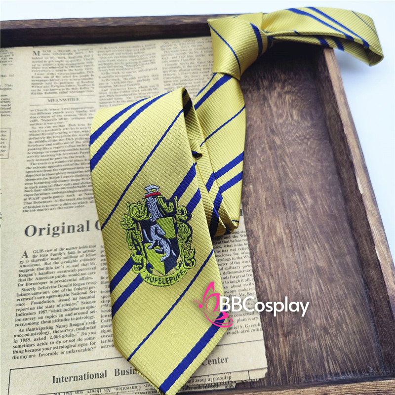 Cà Vạt Trường Phù Thuỷ Hogwarts - Helga Hufflepuff (Có Logo)