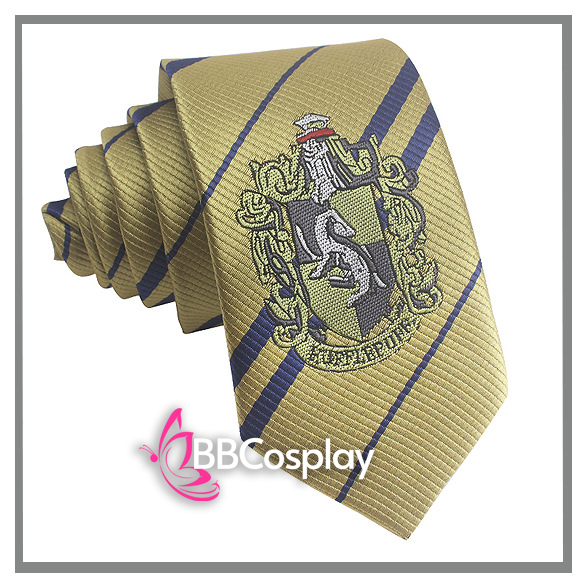 Cà Vạt Trường Phù Thuỷ Hogwarts - Helga Hufflepuff (Có Logo)