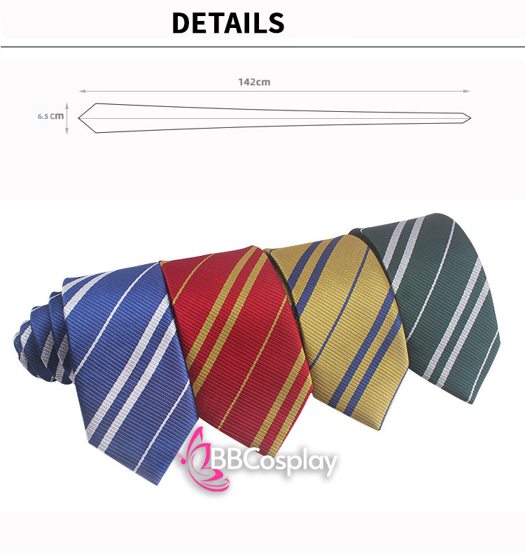 Cà Vạt Trường Phù Thuỷ Hogwarts - Helga Hufflepuff (Có Logo)