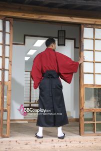 Đồ Samurai Áo Đỏ Quần Đen - HÀNG MAY