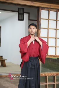 Đồ Samurai Áo Đỏ Quần Đen - HÀNG MAY