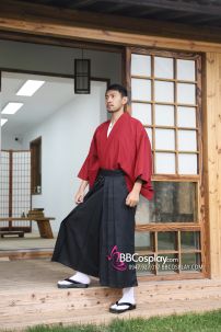 Đồ Samurai Áo Đỏ Quần Đen - HÀNG MAY
