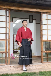 Đồ Samurai Áo Đỏ Quần Đen - HÀNG MAY