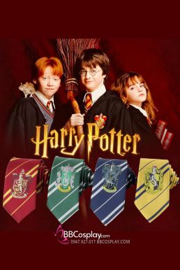 Cà Vạt Trường Phù Thuỷ Hogwarts - Rowena Ravenclaw (Có Logo)