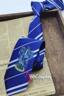 Cà Vạt Trường Phù Thuỷ Hogwarts - Rowena Ravenclaw (Có Logo)