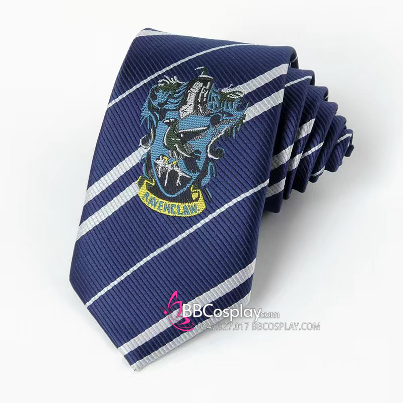 Cà Vạt Trường Phù Thuỷ Hogwarts - Rowena Ravenclaw (Có Logo)